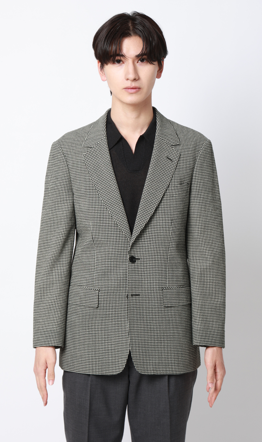 シングル2ボタンジャケット ブラック S