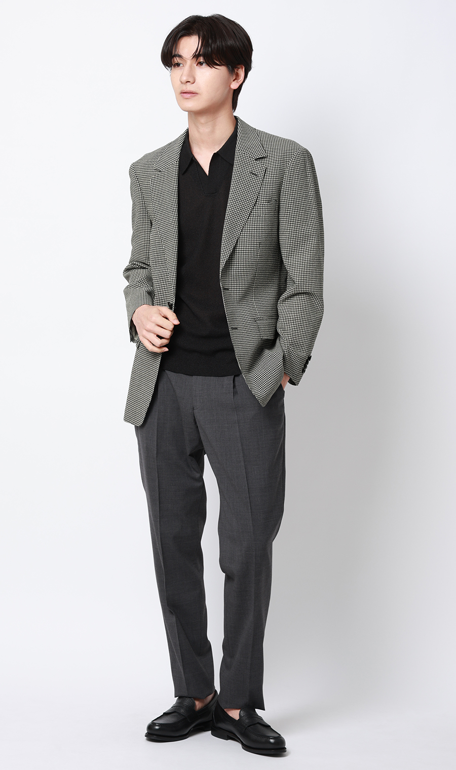 シングル2ボタンジャケット ブラック S