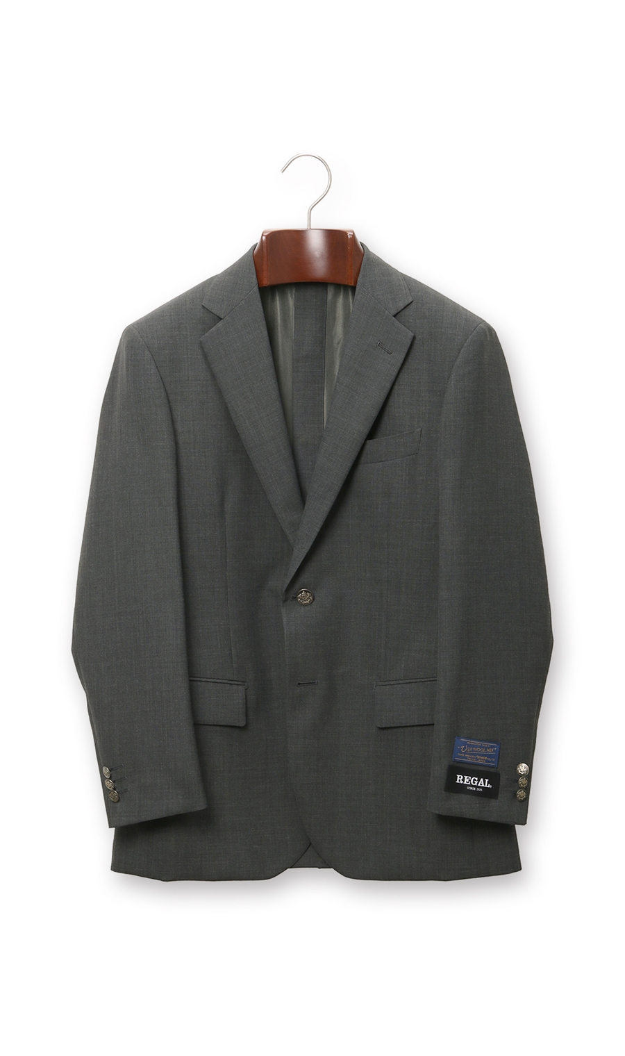 标准外套《金属钮扣》《口袋》灰色体型:A体 (标准型)，号数 (身高) :3号 (160cm)