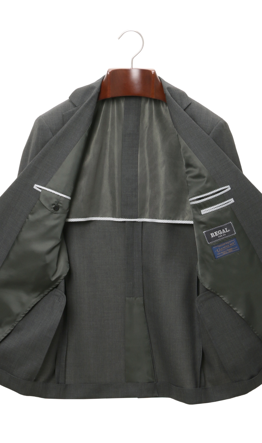 标准外套《金属钮扣》《口袋》灰色体型:A体 (标准型)，号数 (身高) :3号 (160cm)