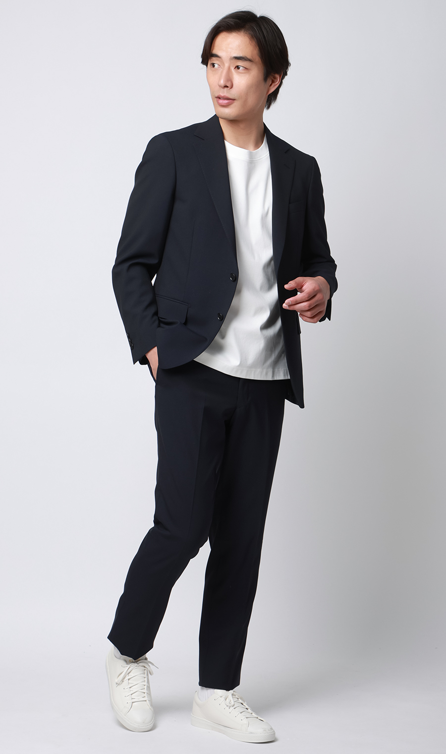 スタイリッシュスラックス【CONTROLα】【セットアップ着用可】 ネイビー S