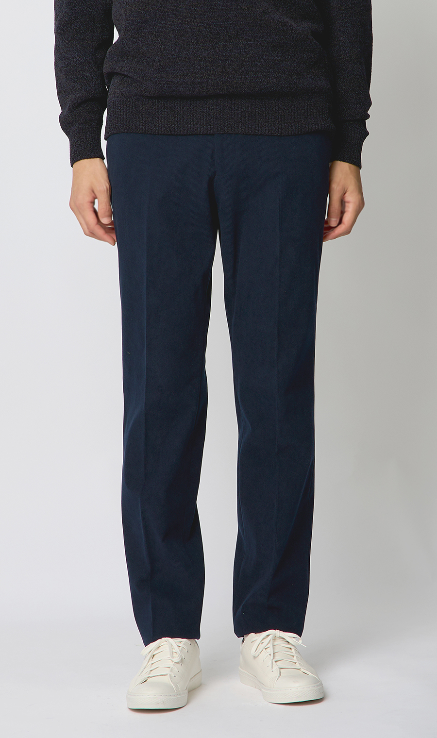 スタイリッシュスラックス【コーデュロイ】【セットアップ着用可】 ネイビー S