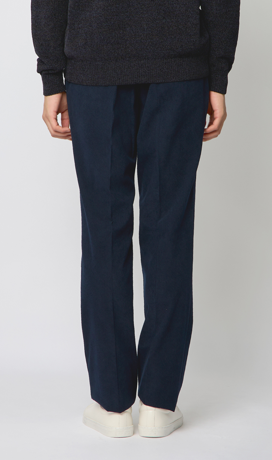 スタイリッシュスラックス【コーデュロイ】【セットアップ着用可】 ネイビー S