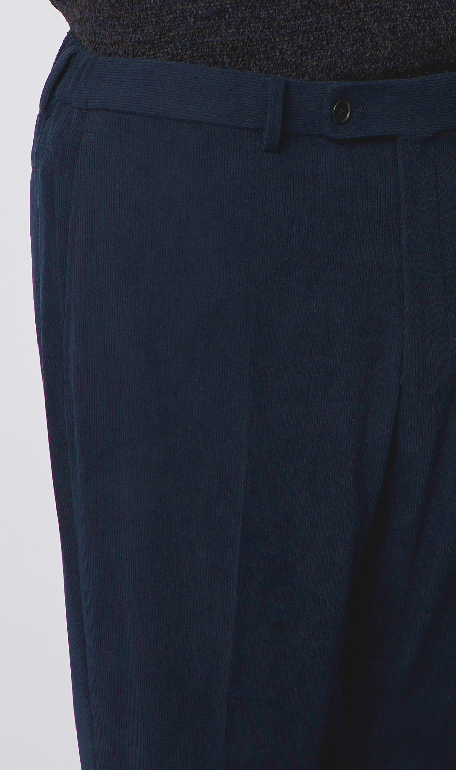 スタイリッシュスラックス【コーデュロイ】【セットアップ着用可】 ネイビー S