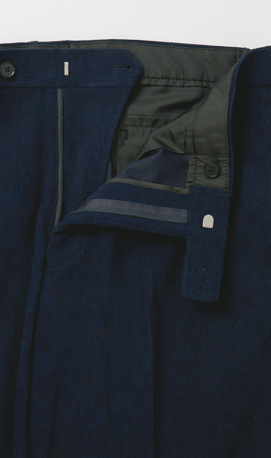 スタイリッシュスラックス【コーデュロイ】【セットアップ着用可】 ネイビー S