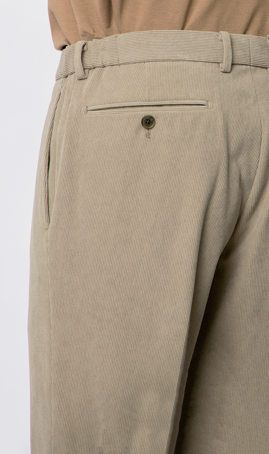 スタイリッシュスラックス【コーデュロイ】【セットアップ着用可】 ベージュ M