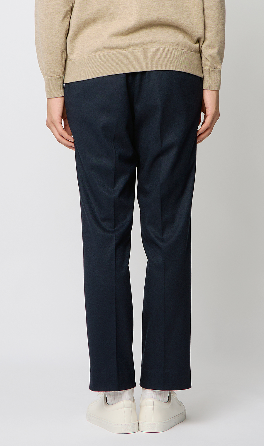 スタイリッシュスラックス【ACTIVE JERSEY】【セットアップ着用可】【裾上げ済み】 ネイビー M