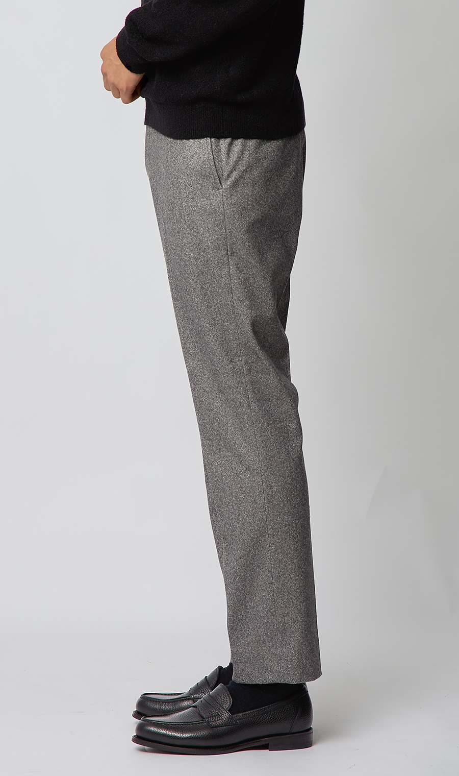 スタイリッシュスラックス【ACTIVE JERSEY】【セットアップ着用可】【裾上げ済み】 グレー M