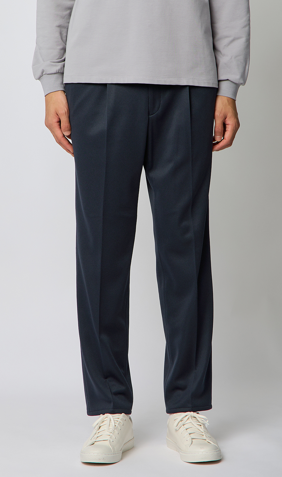 スタイリッシュスラックス【KARUISHI】【＃すごスラ】【セットアップ着用可】【裾上げ済み】 ネイビー S