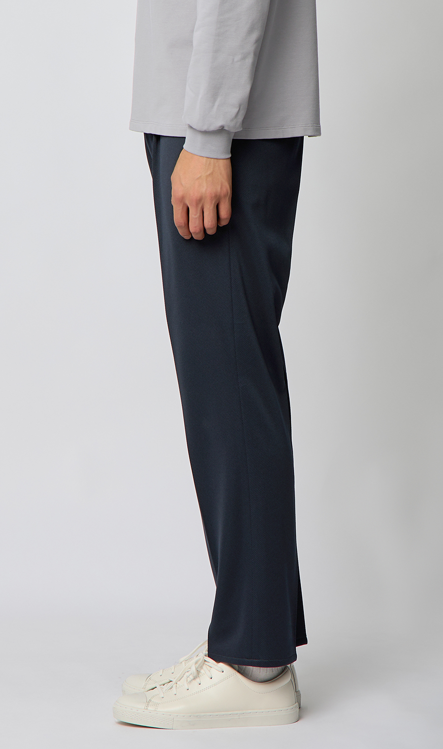 スタイリッシュスラックス【KARUISHI】【＃すごスラ】【セットアップ着用可】【裾上げ済み】 ネイビー S