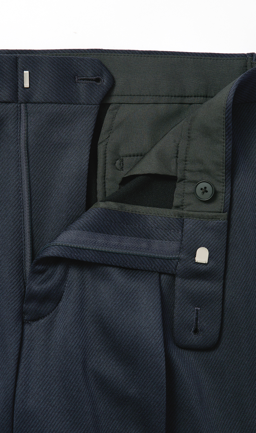 スタイリッシュスラックス【KARUISHI】【＃すごスラ】【セットアップ着用可】【裾上げ済み】 ネイビー S