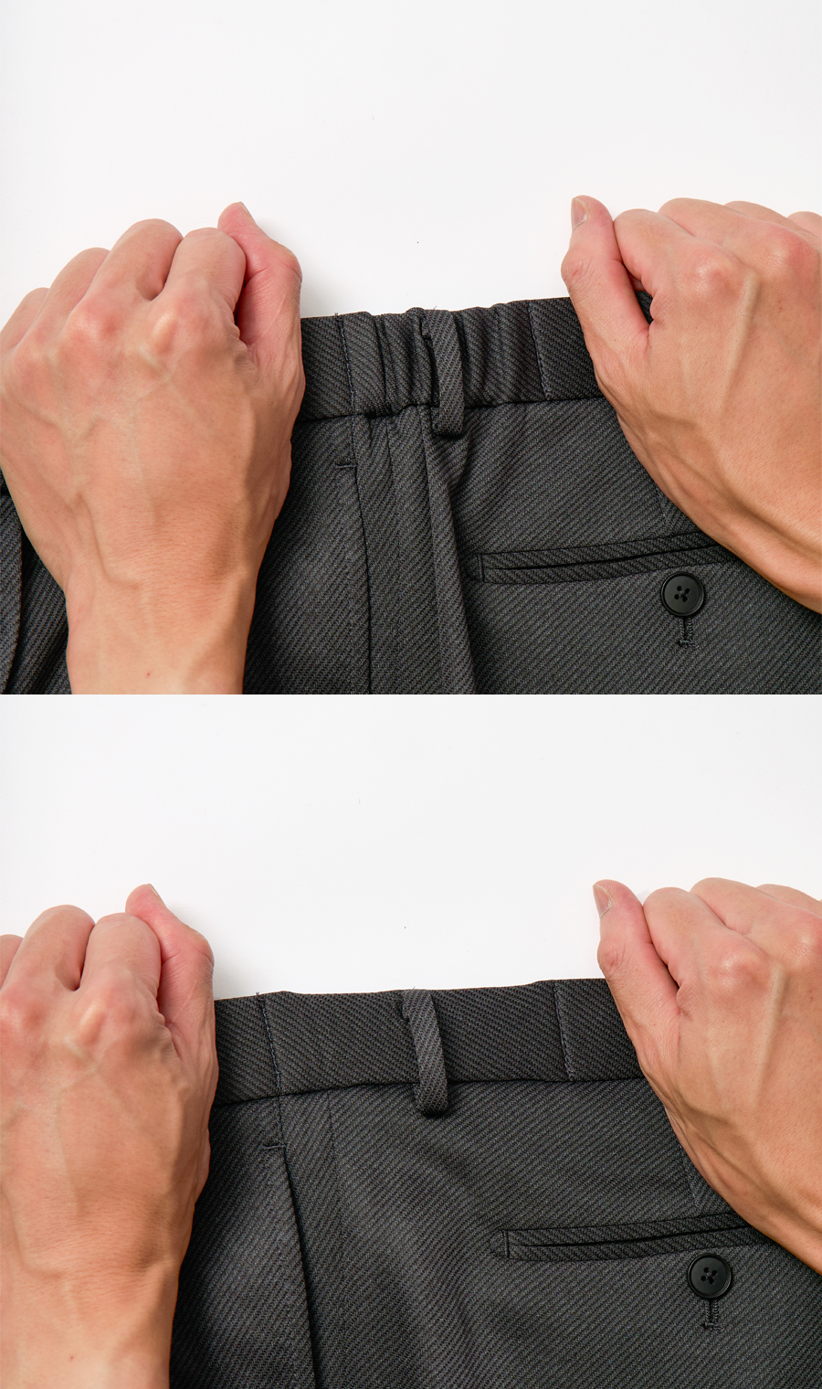 スタイリッシュスラックス【KARUISHI】【＃すごスラ】【セットアップ着用可】【裾上げ済み】 チャコール S