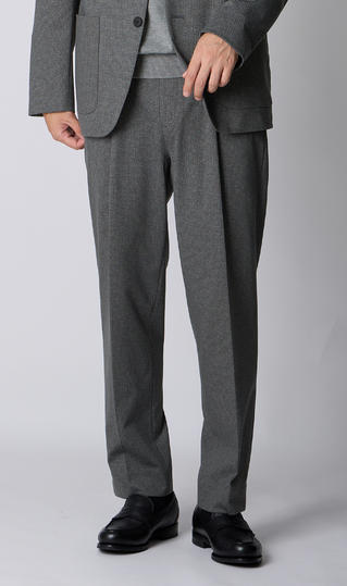 Loose fit slacks [Can be worn as a set] [Hemmed]