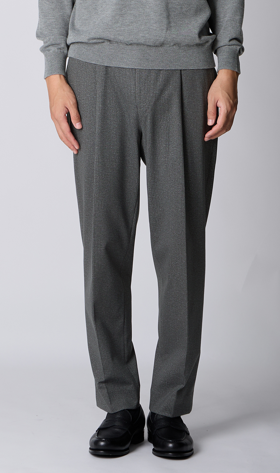 ルーズフィットスラックス【セットアップ着用可】【裾上げ済み】 グレー S