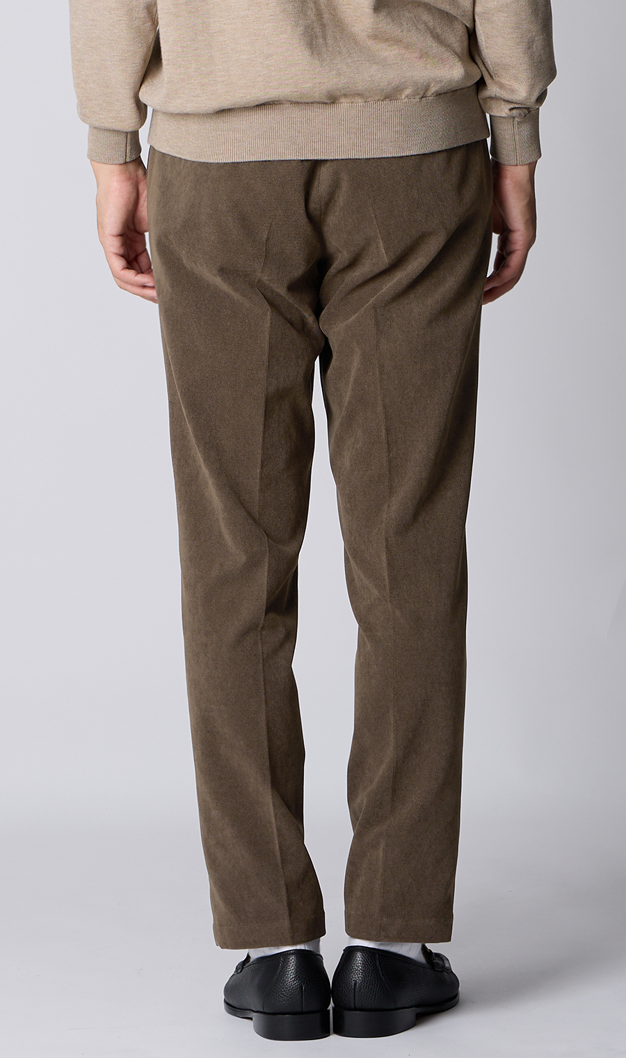 ルーズフィットスラックス【コーデュロイ】【セットアップ着用可】【裾上げ済み】 ブラウン S