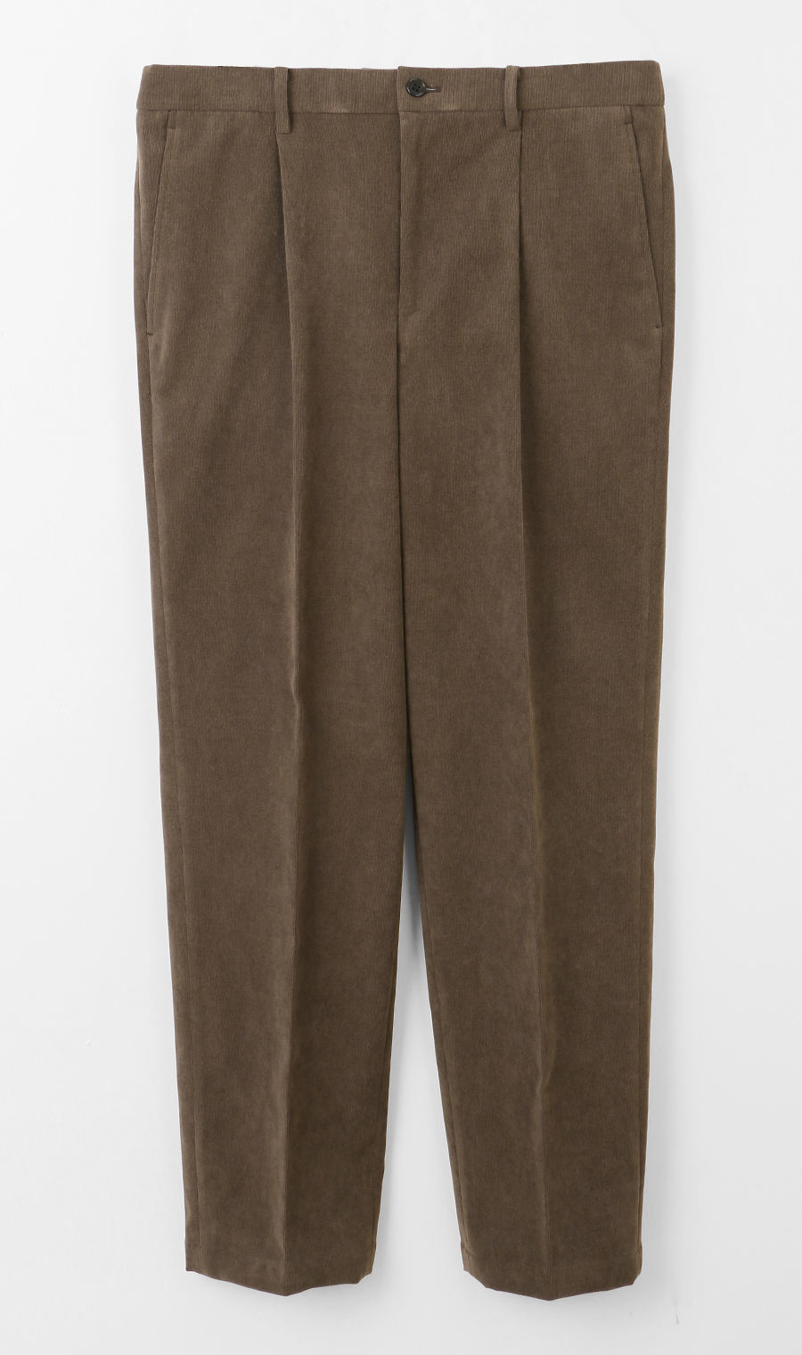 ルーズフィットスラックス【コーデュロイ】【セットアップ着用可】【裾上げ済み】 ブラウン S