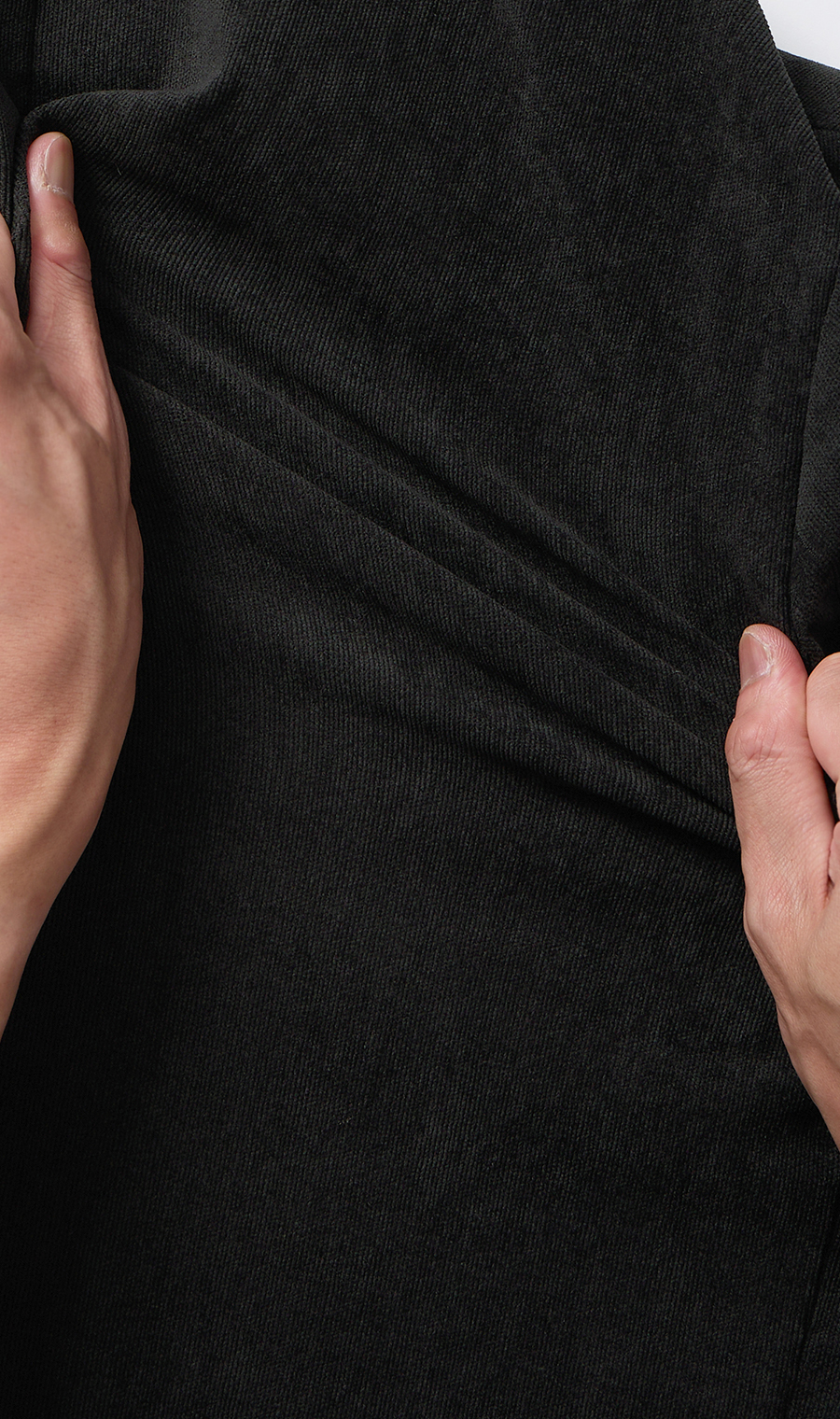 ルーズフィットスラックス【コーデュロイ】【セットアップ着用可】【裾上げ済み】 ブラック S