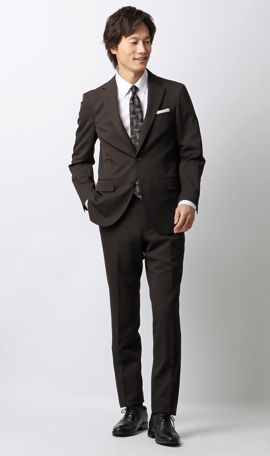 スタイリッシュスラックス【CONTROLα】【セットアップ着用可】 ブラウン S