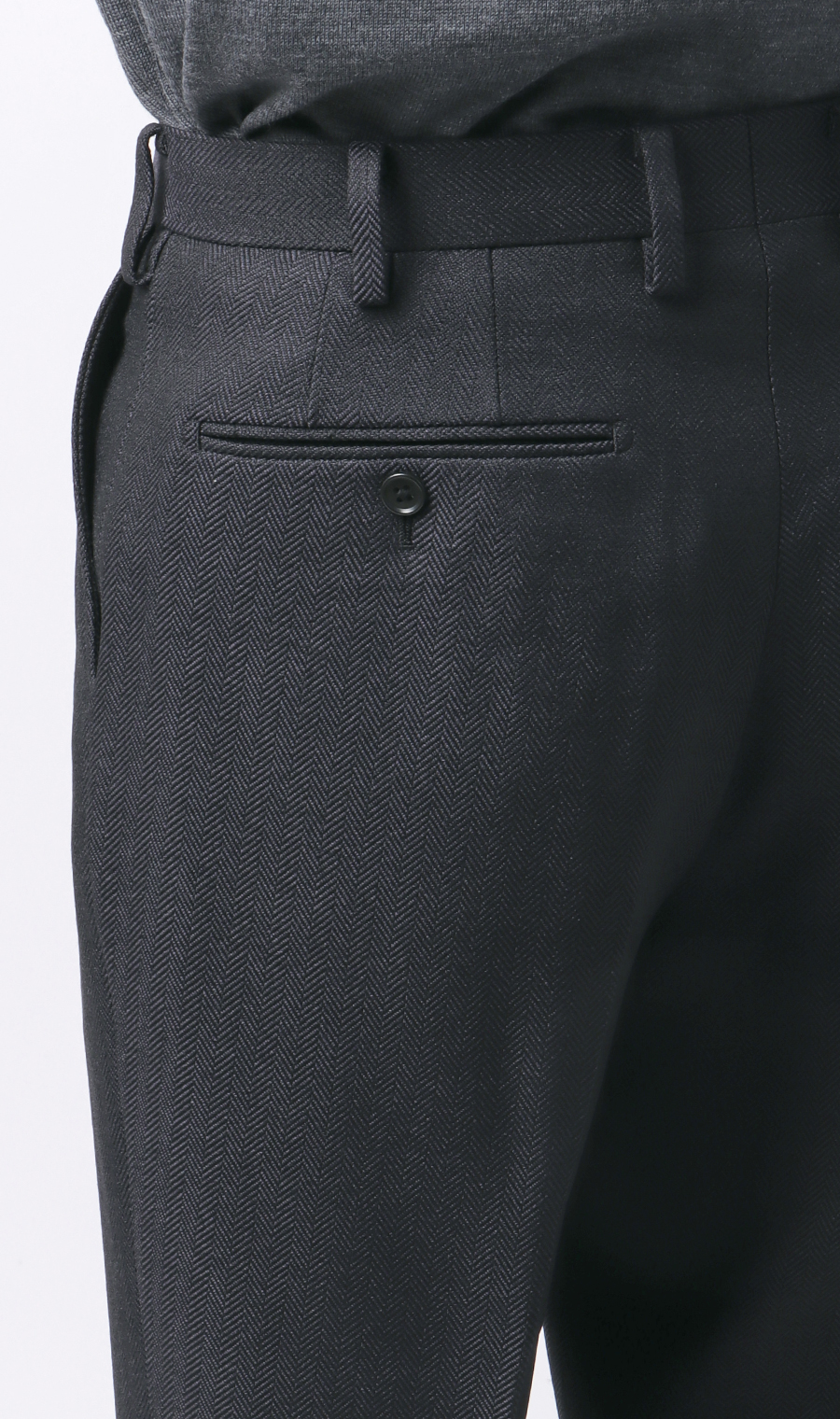 スタイリッシュスラックス【ツイード】【セットアップ着用可】【裾上げ済み】 ネイビー LL