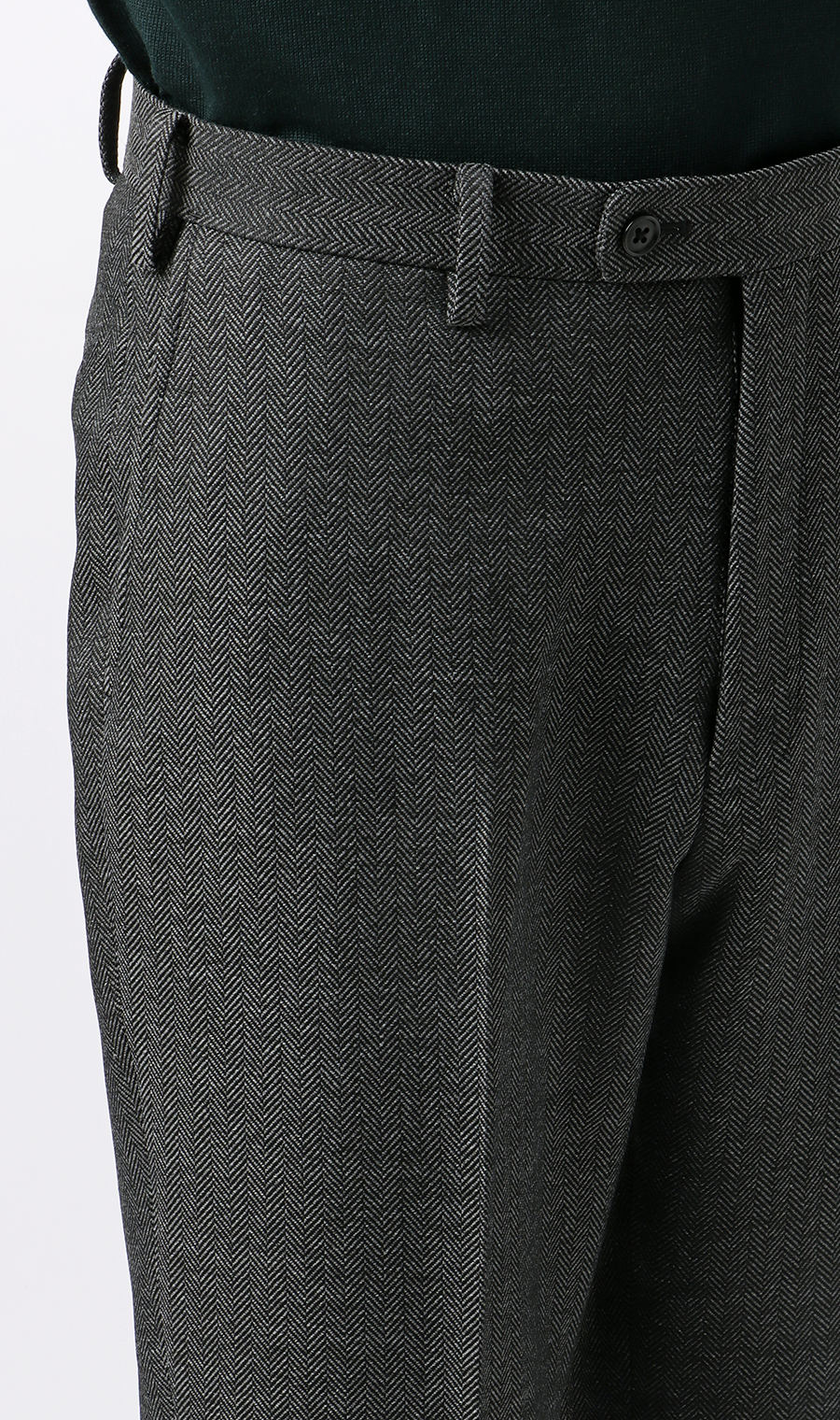 スタイリッシュスラックス【ツイード】【セットアップ着用可】【裾上げ済み】 チャコール L