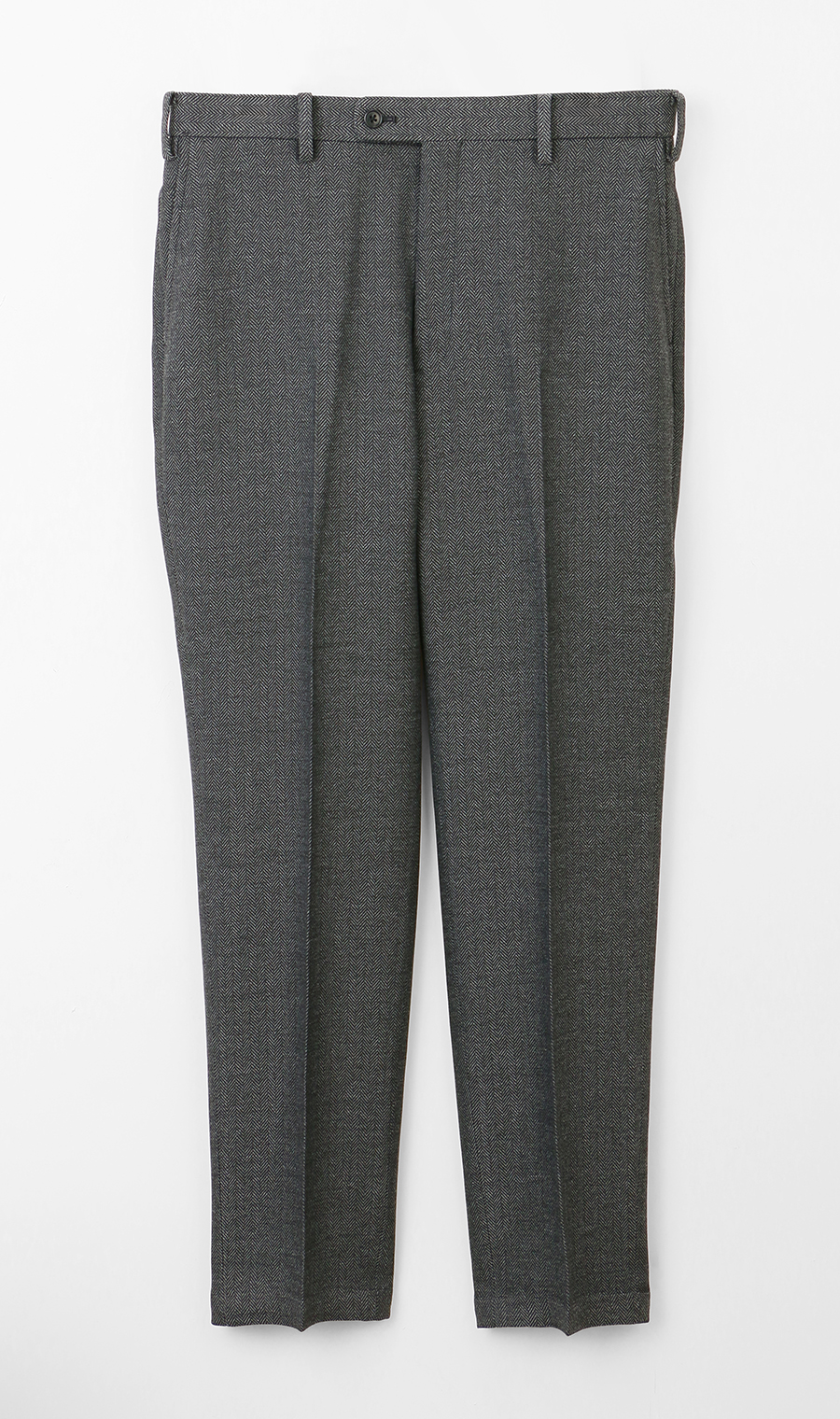 スタイリッシュスラックス【ツイード】【セットアップ着用可】【裾上げ済み】 チャコール L