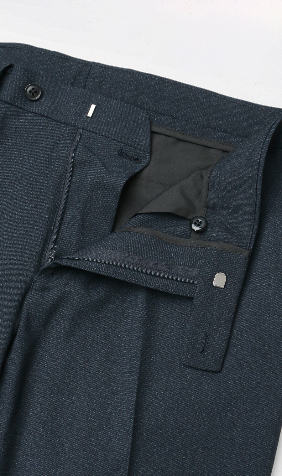 スタイリッシュスラックス【ノータック】【ウォッシャブル】【乾燥機OK】【セットアップ着用可】 ネイビー 76cm