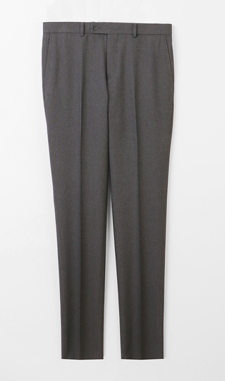 Stylish slacks [no pleats] [washable] [tumble dryable] [can be worn as a set]