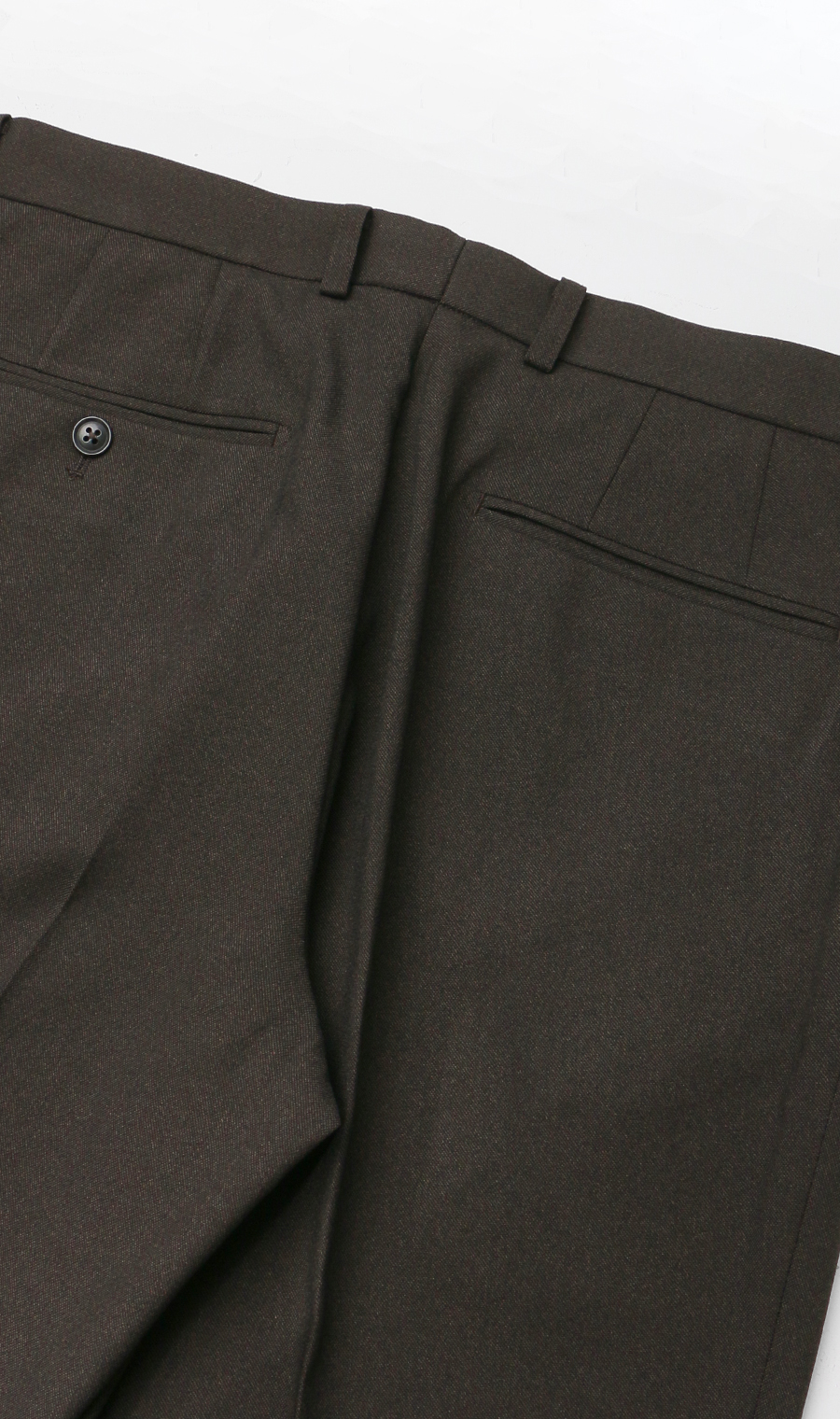 スタイリッシュスラックス【ノータック】【ウォッシャブル】【乾燥機OK】【セットアップ着用可】 ブラウン 76cm