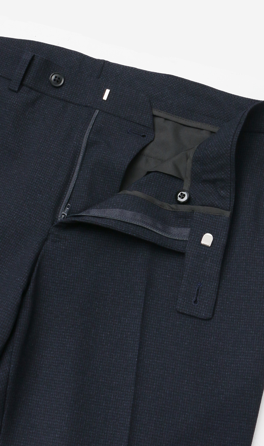 スタイリッシュスラックス【ノータック】【ウォッシャブル】【乾燥機OK】【セットアップ着用可】 ネイビー 76cm