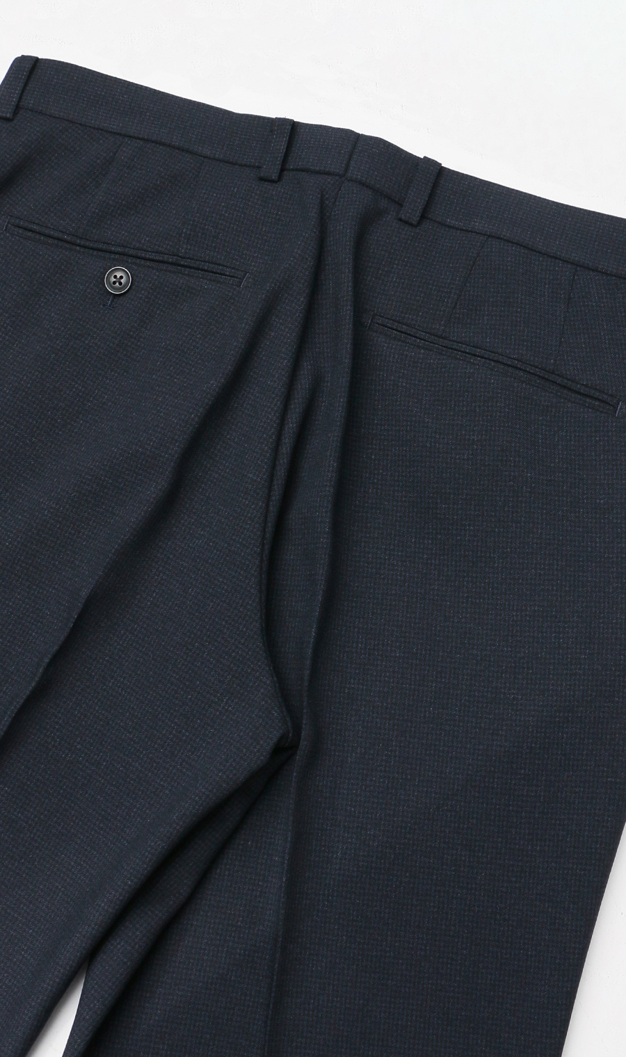 スタイリッシュスラックス【ノータック】【ウォッシャブル】【乾燥機OK】【セットアップ着用可】 ネイビー 76cm