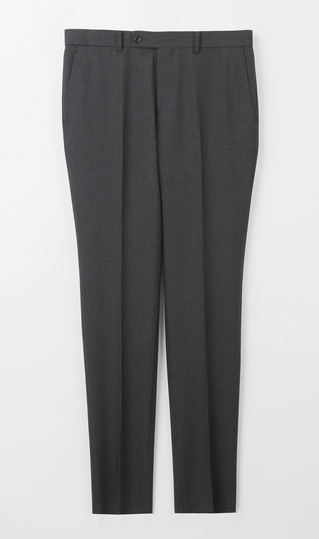 Stylish slacks [no pleats] [washable] [tumble dryable] [can be worn as a set]