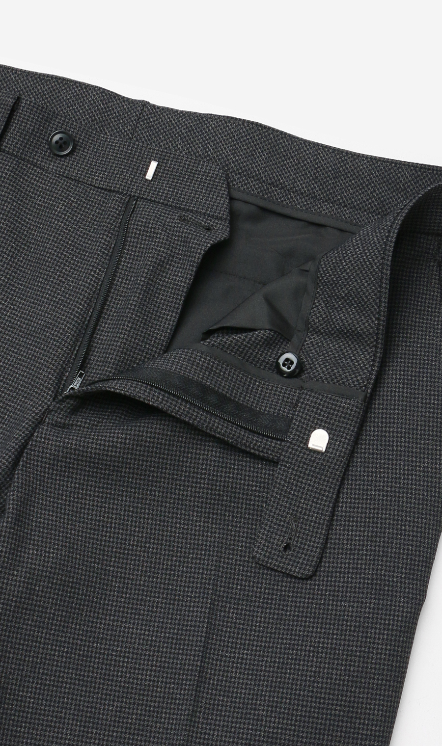 スタイリッシュスラックス【ノータック】【ウォッシャブル】【乾燥機OK】【セットアップ着用可】 チャコール 76cm