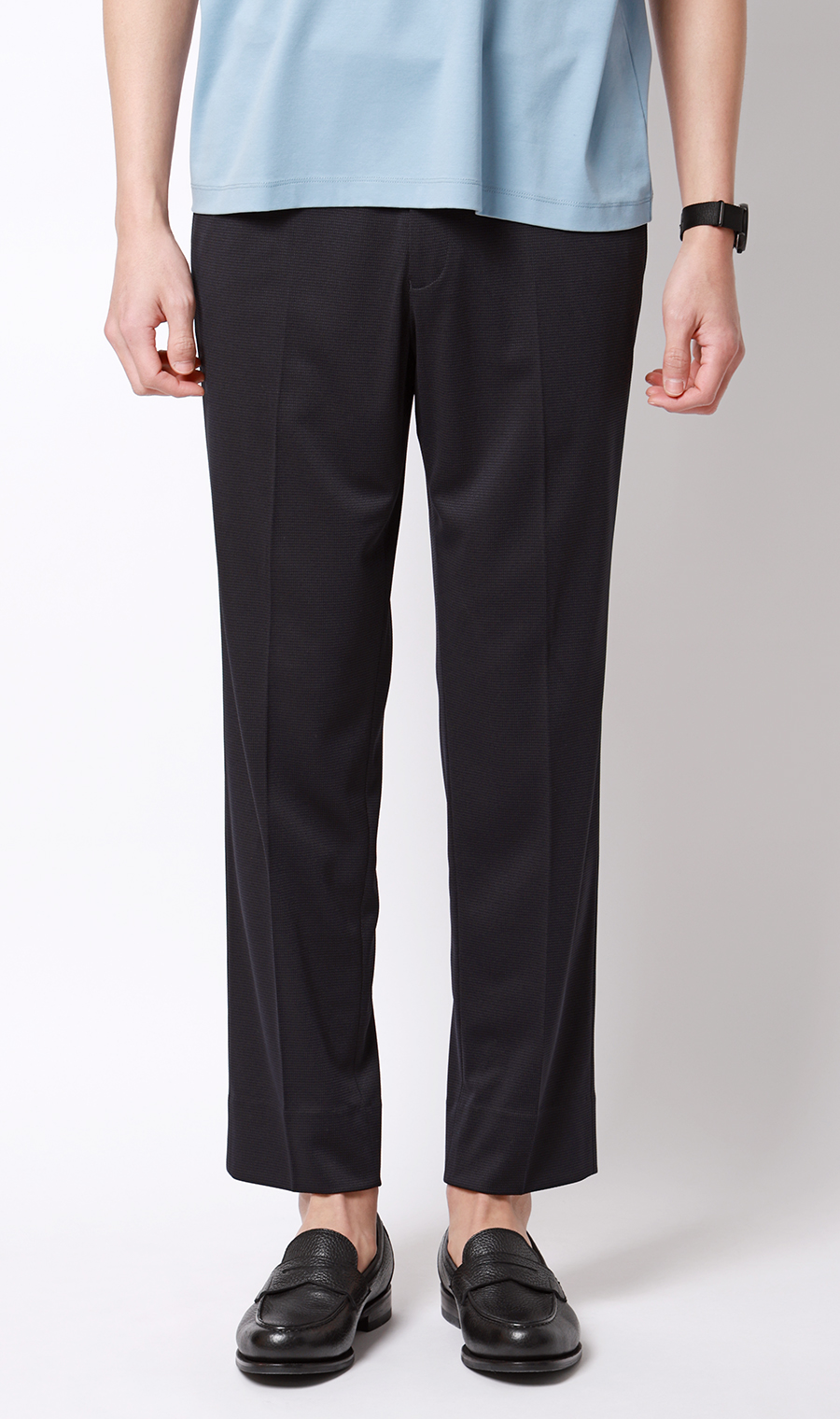 スタイリッシュスラックス【CONTROLα】【セットアップ着用可】【裾上げ済み】 ネイビー S