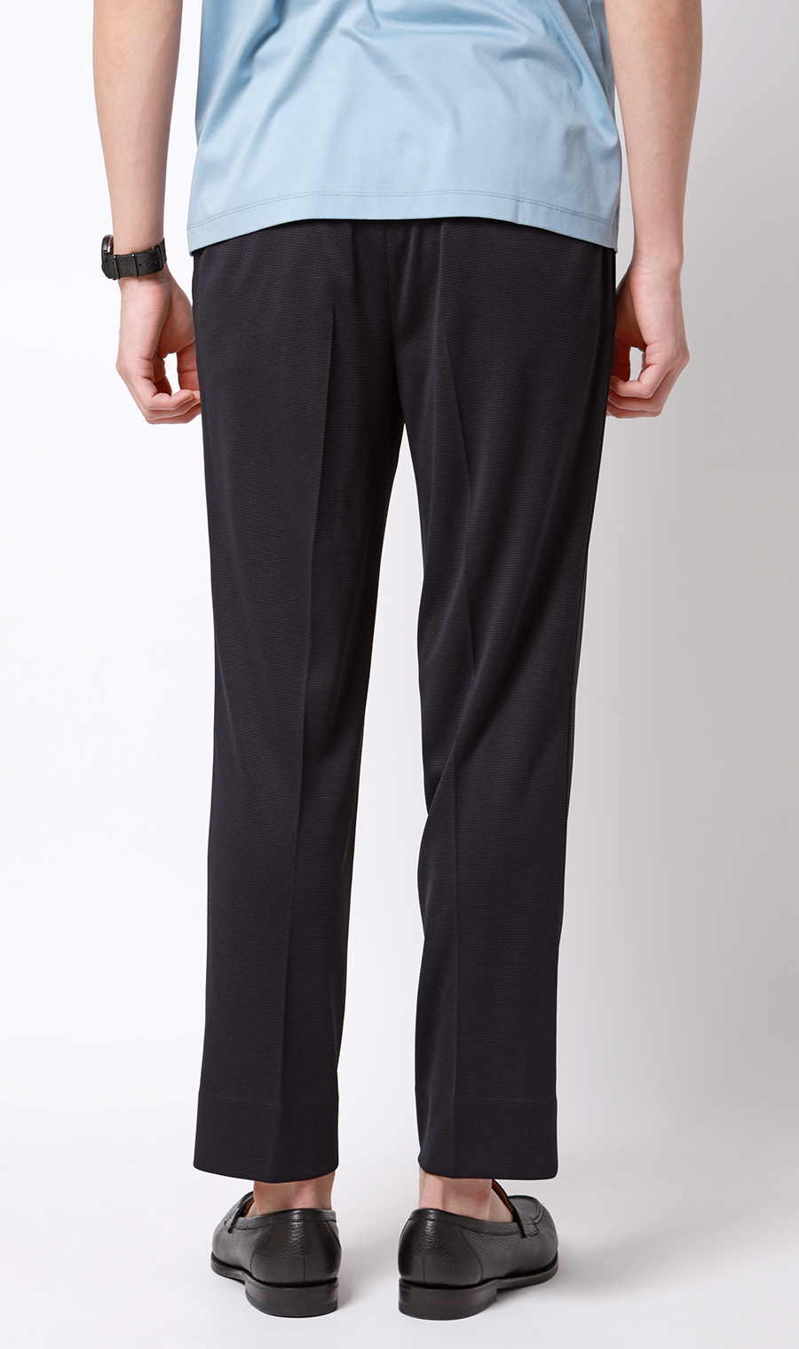 スタイリッシュスラックス【CONTROLα】【セットアップ着用可】【裾上げ済み】 ネイビー S