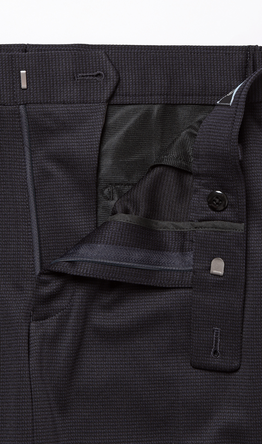 スタイリッシュスラックス【CONTROLα】【セットアップ着用可】【裾上げ済み】 ネイビー S