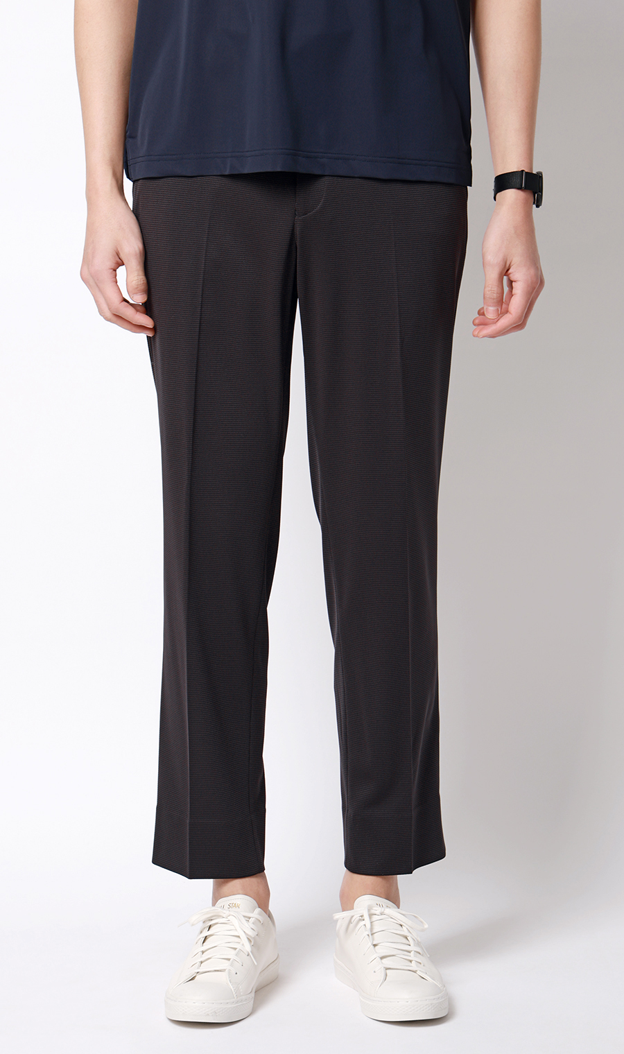 スタイリッシュスラックス【CONTROLα】【セットアップ着用可】【裾上げ済み】 チャコール M