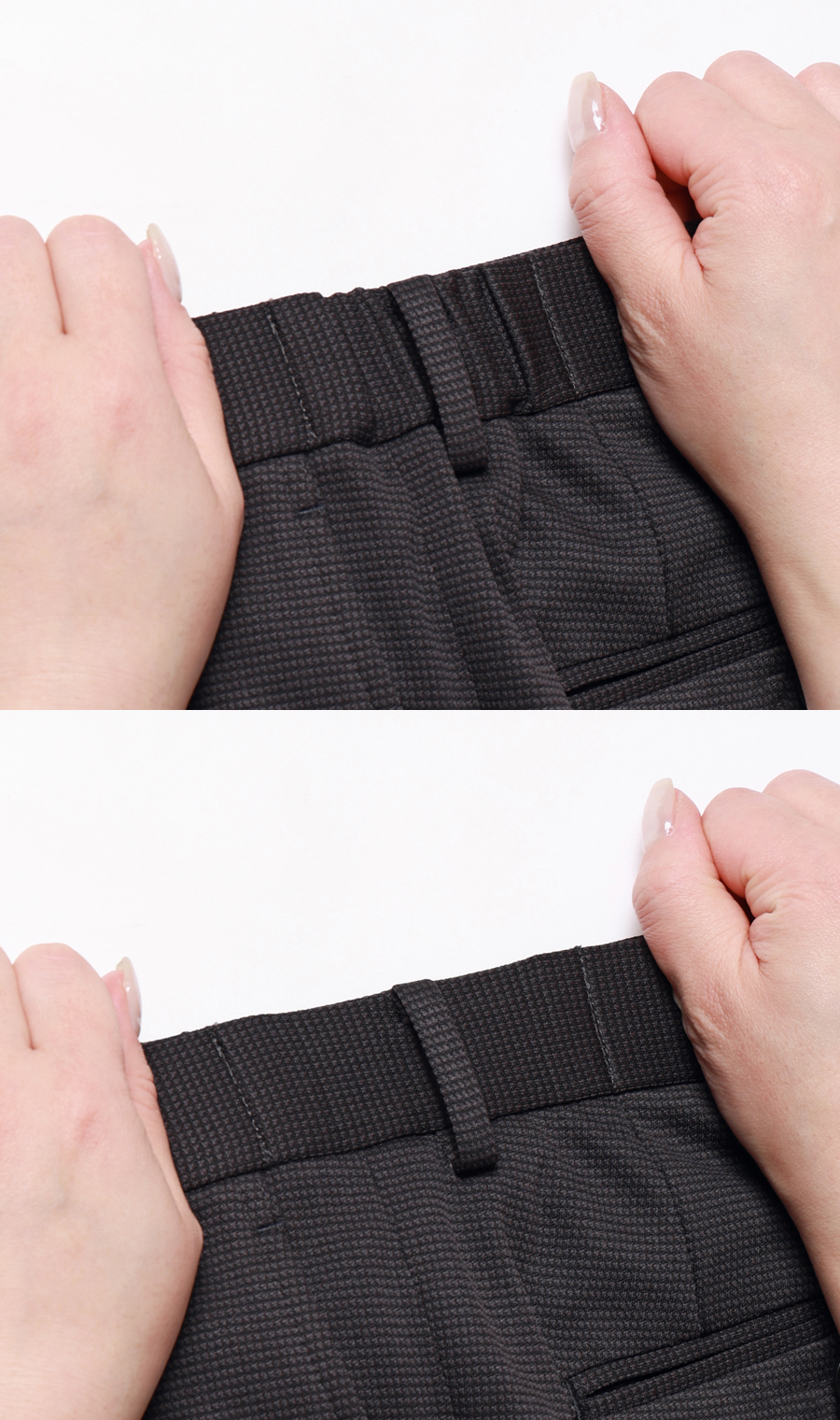 スタイリッシュスラックス【CONTROLα】【セットアップ着用可】【裾上げ済み】 チャコール M