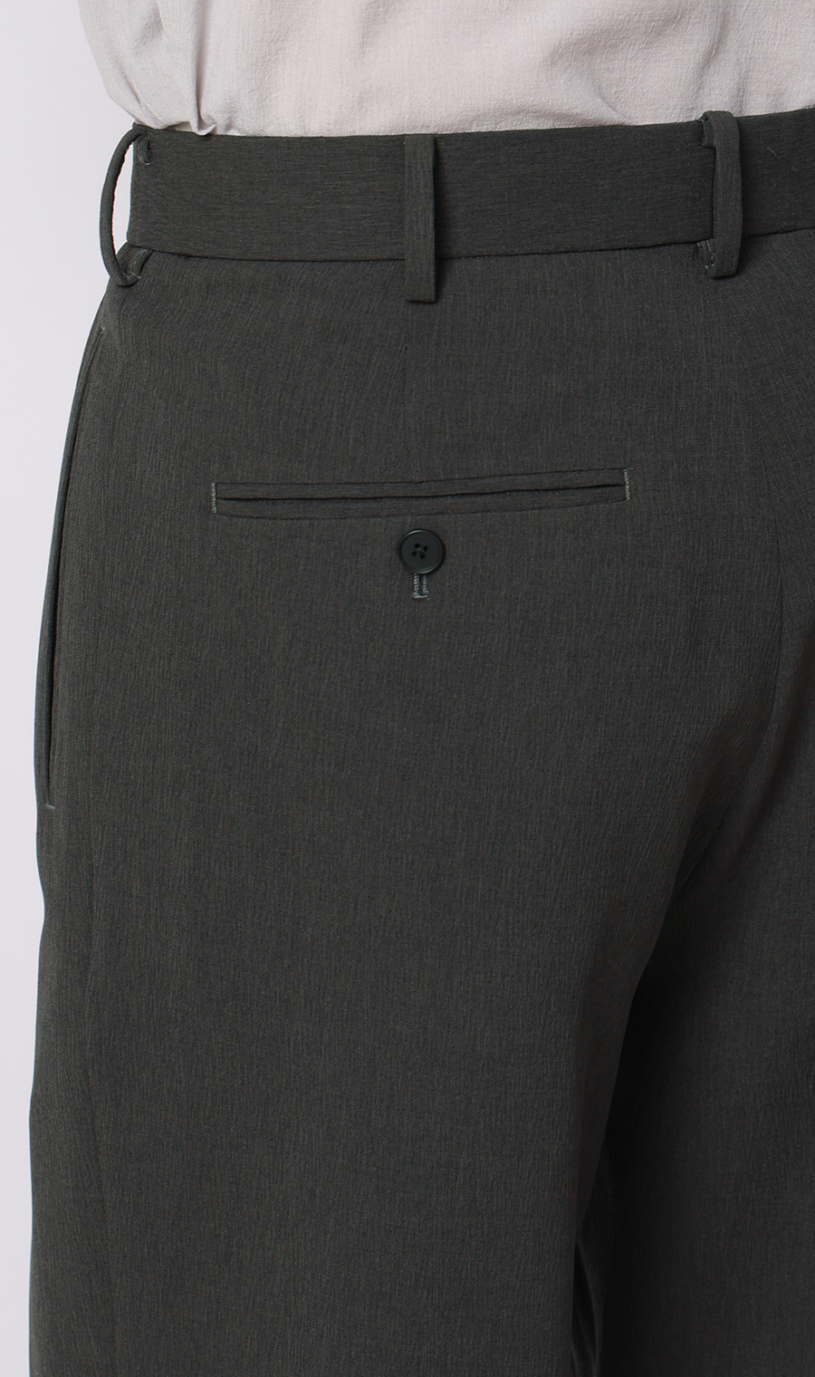 スタイリッシュスラックス【TRABEST Crepe】【セットアップ着用可】【裾上げ済み】 チャコール S