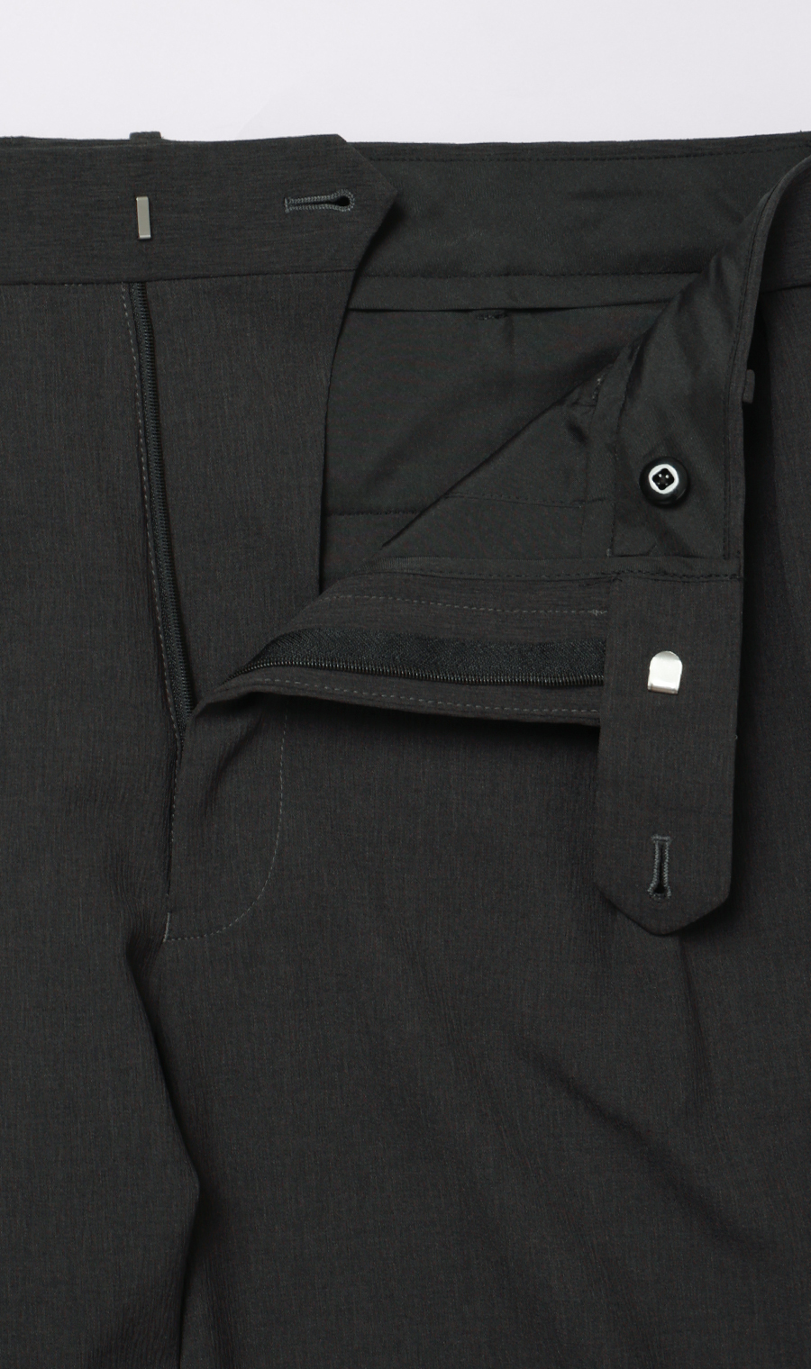 スタイリッシュスラックス【TRABEST Crepe】【セットアップ着用可】【裾上げ済み】 チャコール S