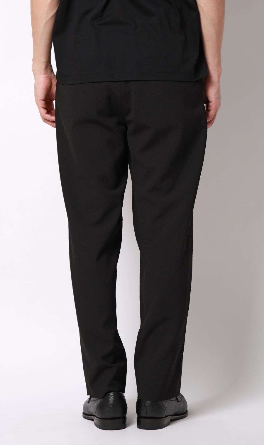 スタイリッシュスラックス【TRABEST Crepe】【セットアップ着用可】【裾上げ済み】 ブラック S