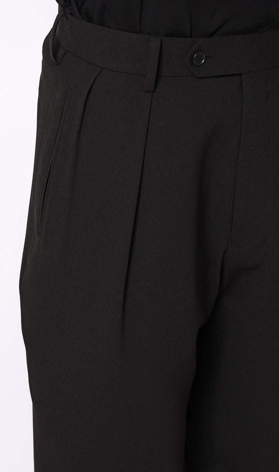 スタイリッシュスラックス【TRABEST Crepe】【セットアップ着用可】【裾上げ済み】 ブラック S