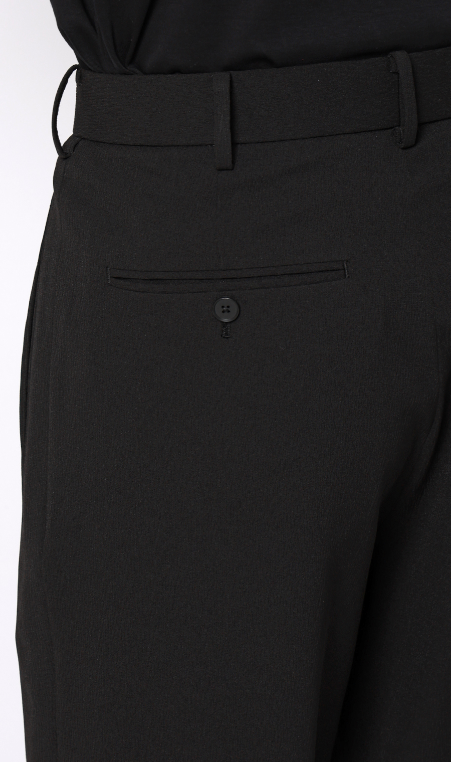 スタイリッシュスラックス【TRABEST Crepe】【セットアップ着用可】【裾上げ済み】 ブラック S