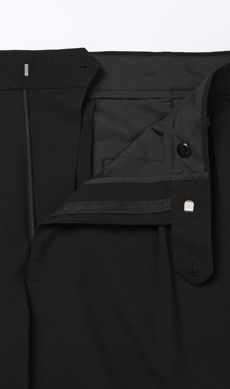 スタイリッシュスラックス【TRABEST Crepe】【セットアップ着用可】【裾上げ済み】 ブラック S