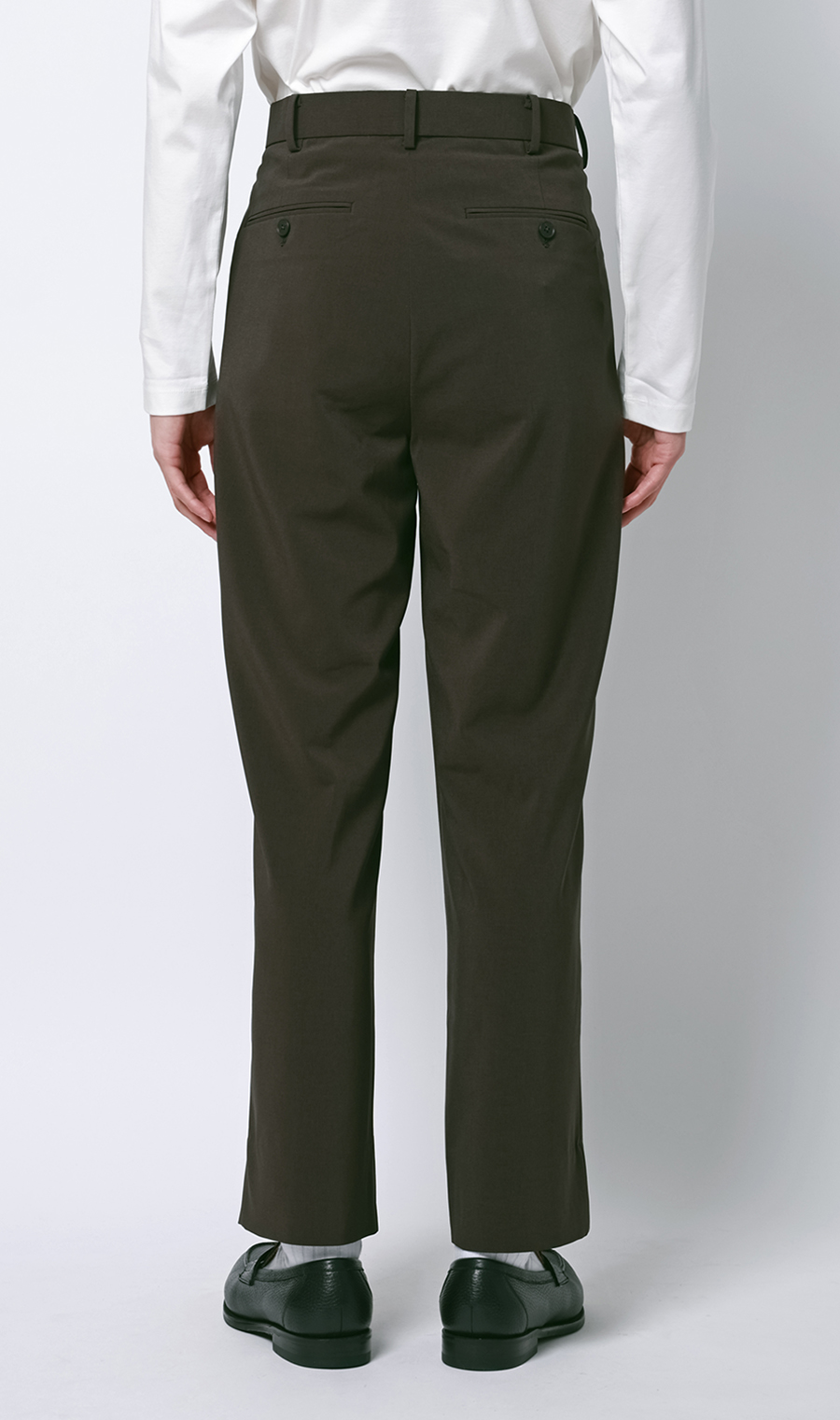 スタイリッシュスラックス【セットアップ着用可】【裾上げ済み】 ブラウン S