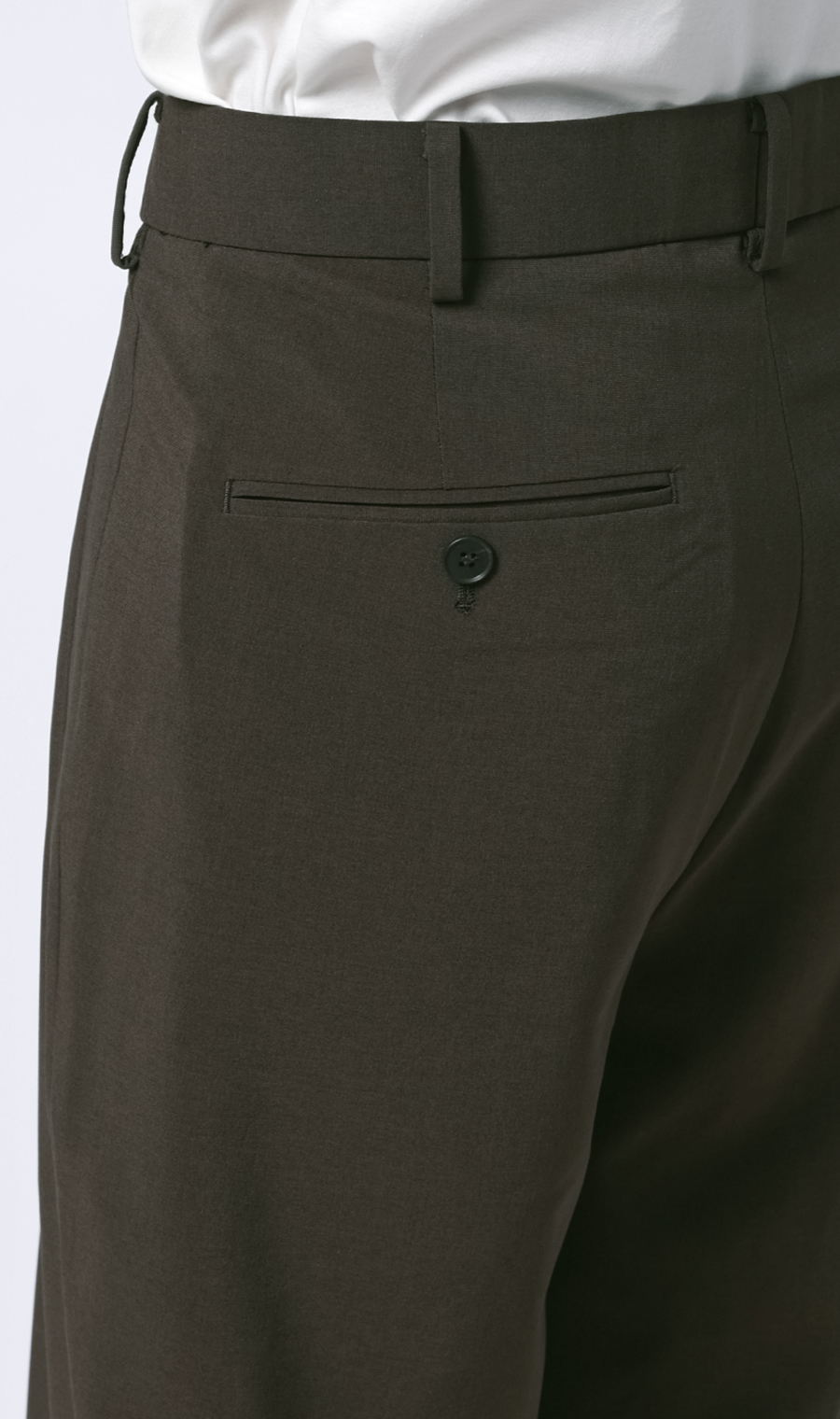 スタイリッシュスラックス【セットアップ着用可】【裾上げ済み】 ブラウン S