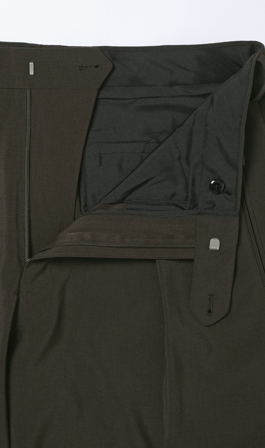 スタイリッシュスラックス【セットアップ着用可】【裾上げ済み】 ブラウン S