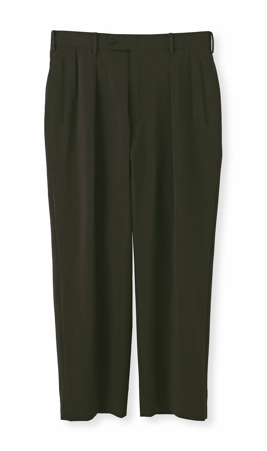 スタイリッシュスラックス【セットアップ着用可】【裾上げ済み】 ブラウン S