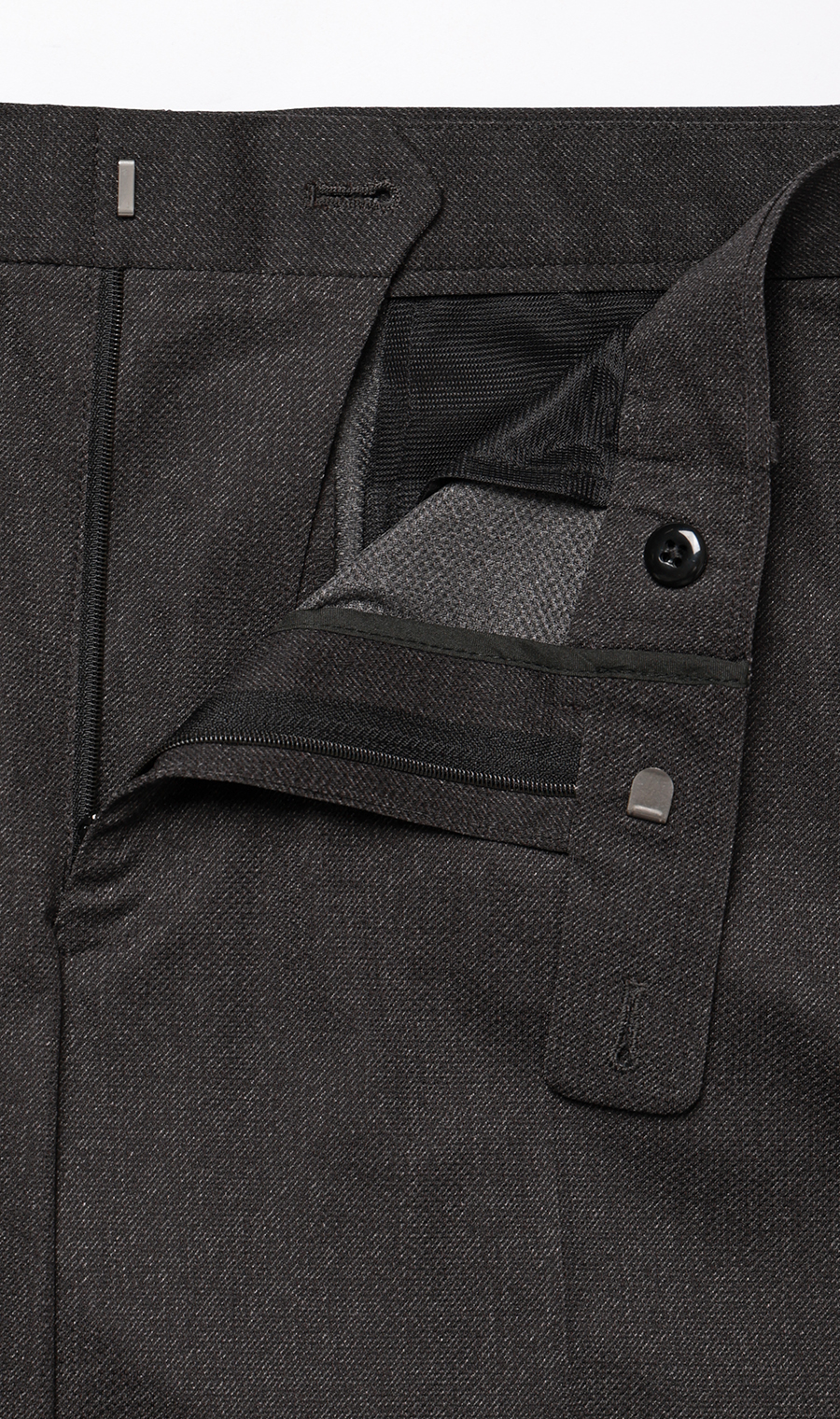 スタイリッシュスラックス【超軽量】【セットアップ着用可】【裾上げ済み】 チャコール M