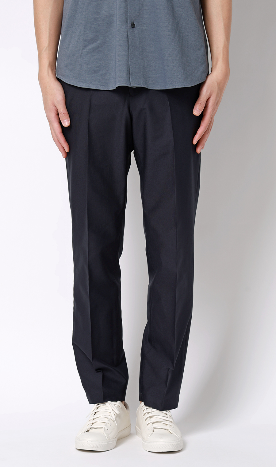 スタイリッシュスラックス【超軽量】【TEXBRID】【セットアップ着用可】【裾上げ済み】 ネイビー M