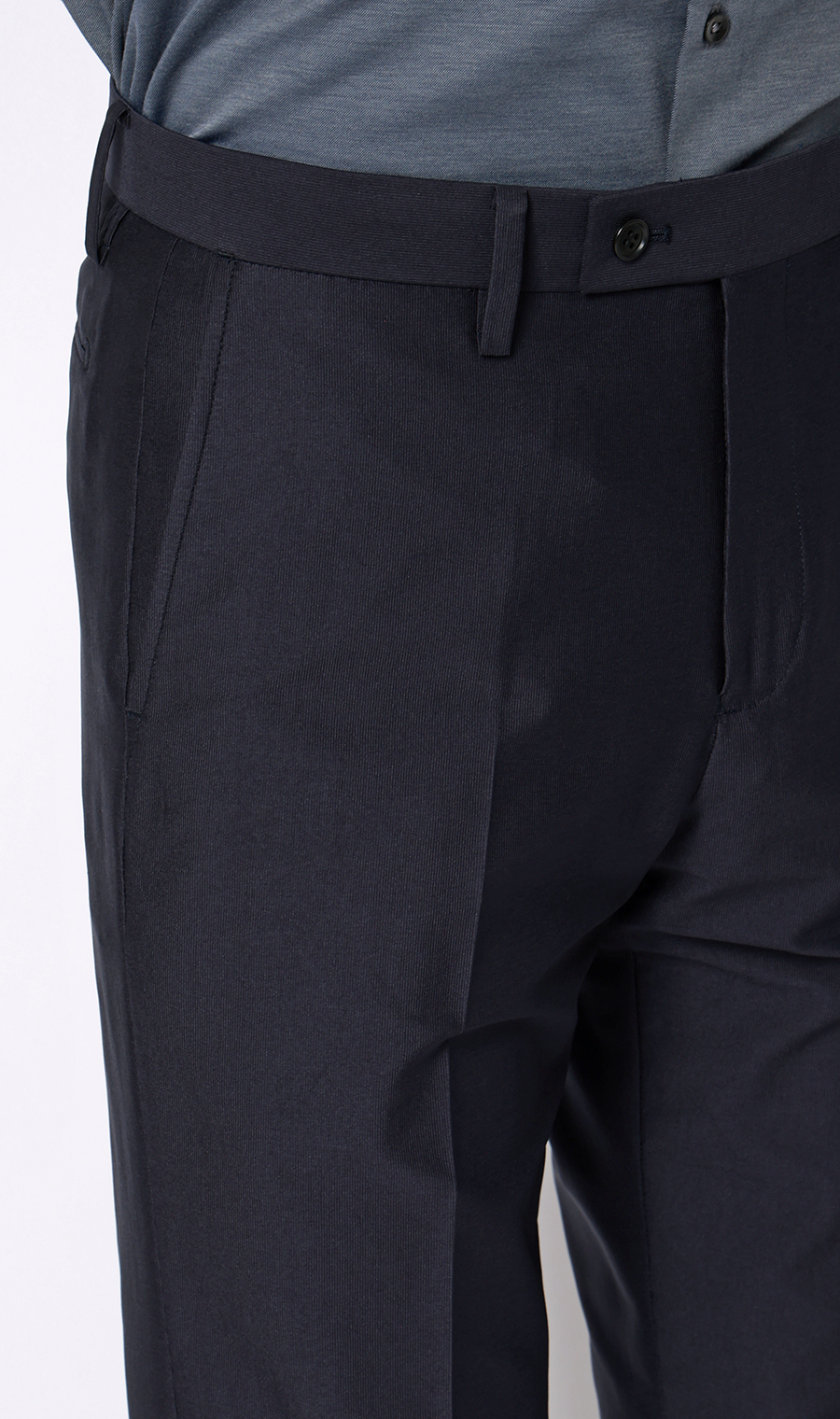 スタイリッシュスラックス【超軽量】【TEXBRID】【セットアップ着用可】【裾上げ済み】 ネイビー M